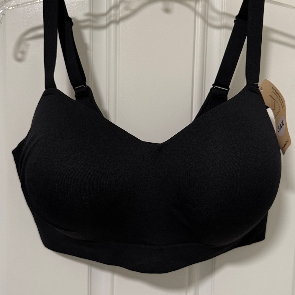 Shapermint Truekind Supportive Comfort Wireless Shaping Black Bra Shapewear 3XL